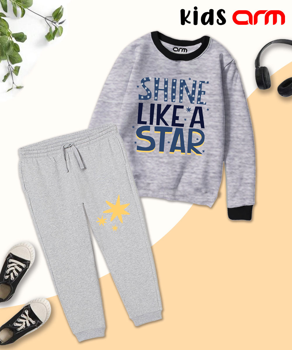 Shine Like a Star Contrast Tracksuit for Kids