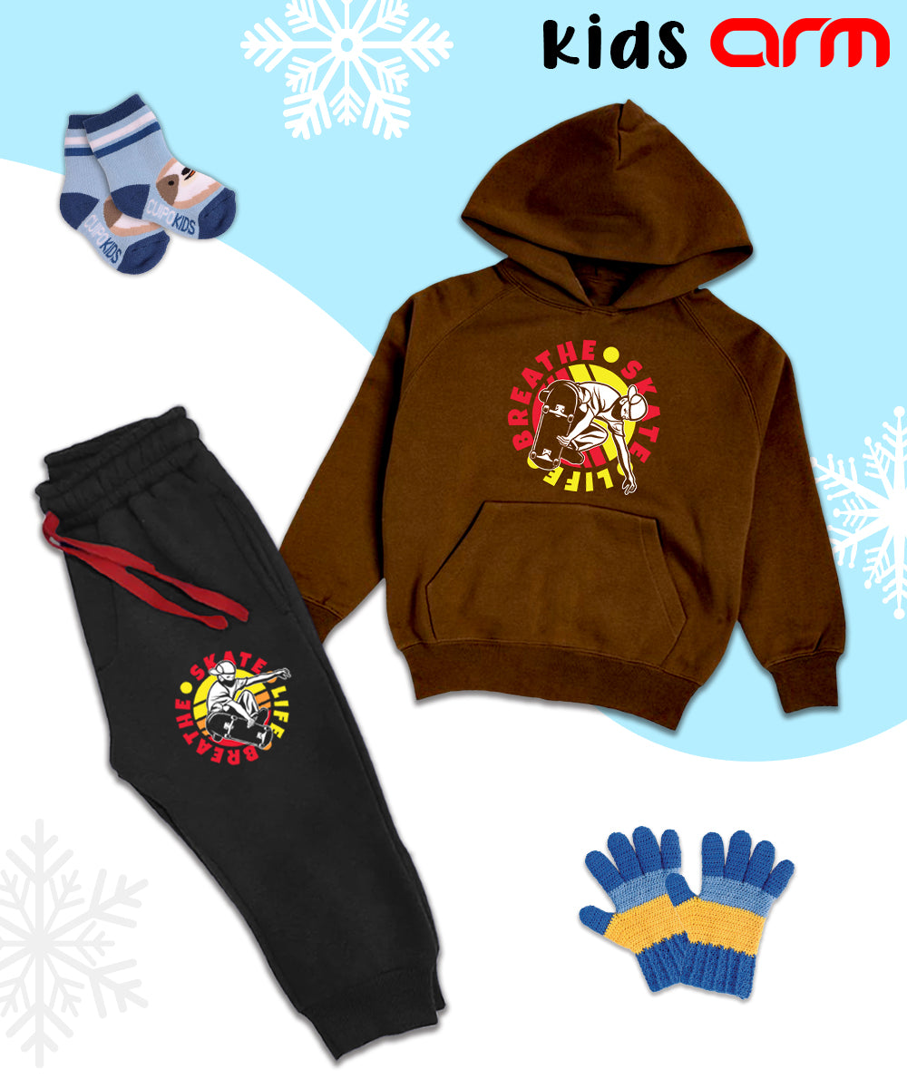 Skate Life Breathe Kids Hoodie Set