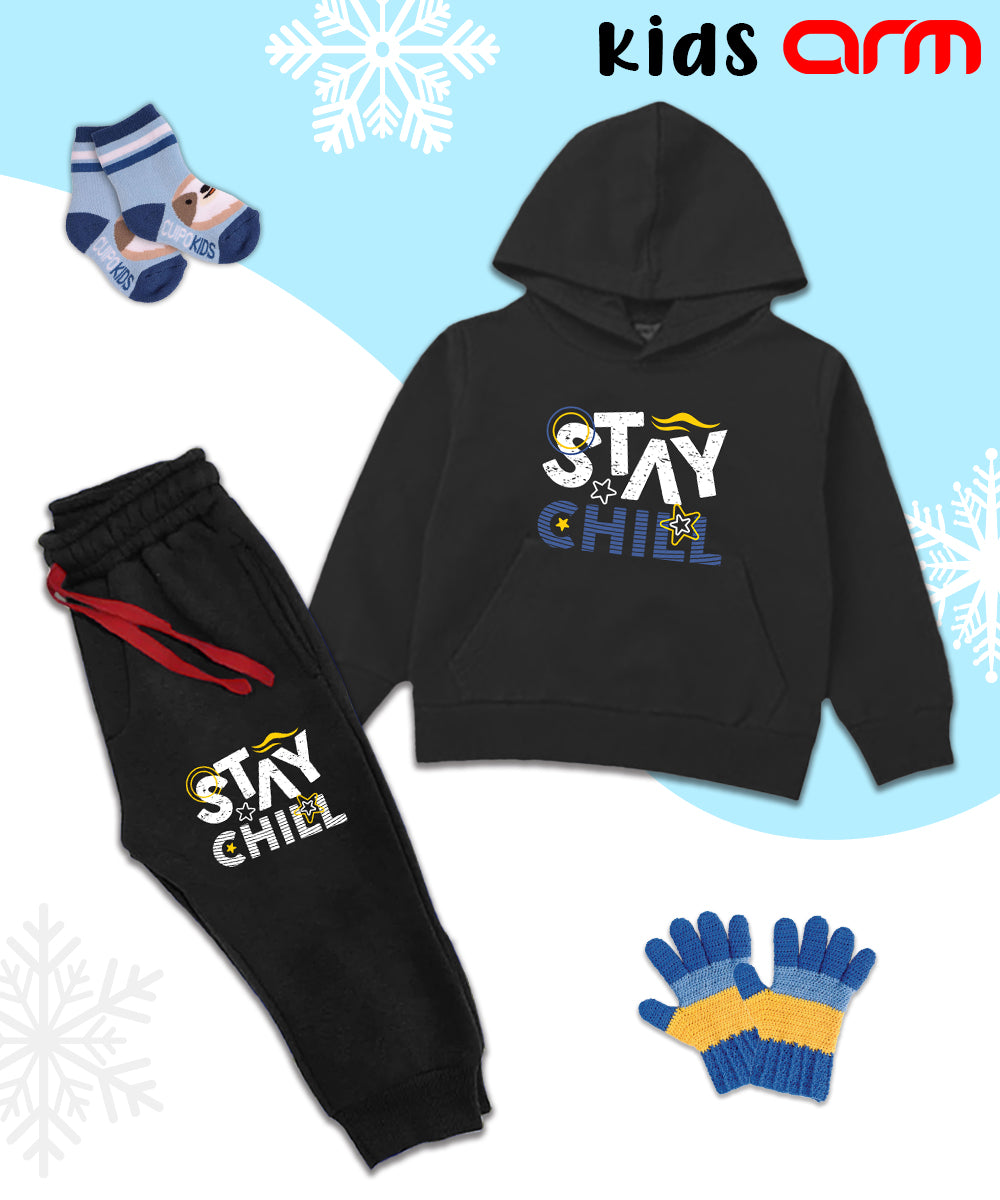 Stay Chill Kids Hoodie Set