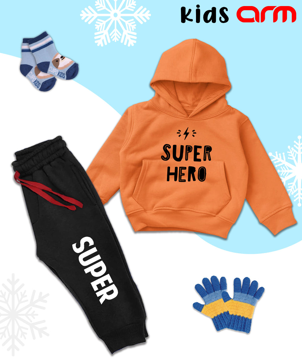 Super Hero Kids Hoodie Set