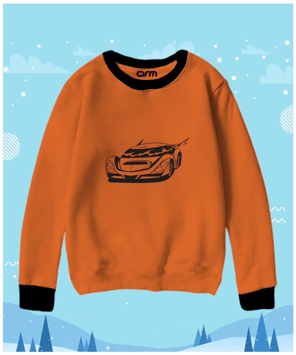 Supercar Contrast Sweat Shirt for Kids