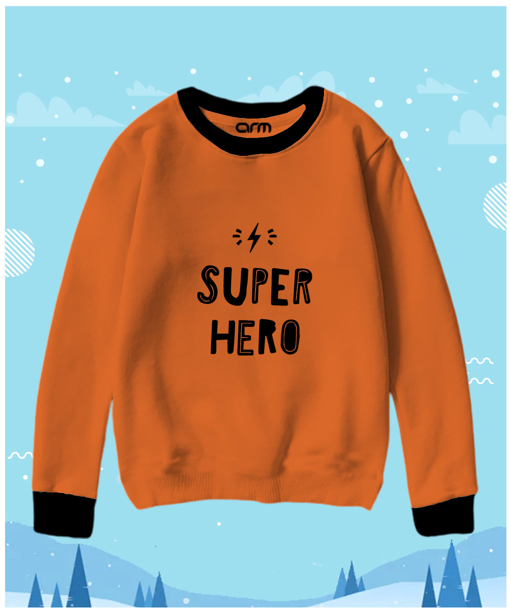 Super Hero Contrast Sweat Shirt for Kids