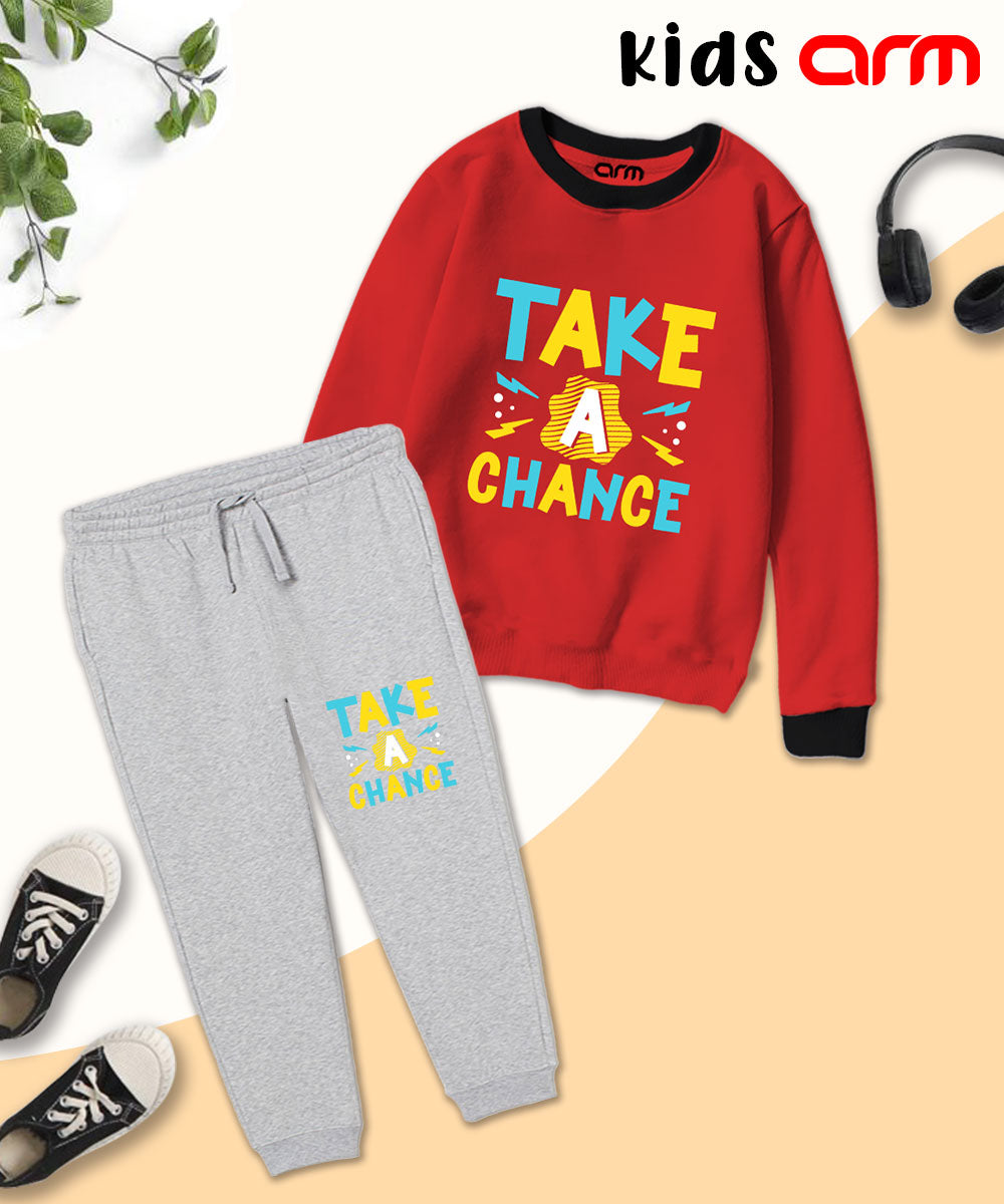 Take A Chance Contrast Tracksuit for Kids