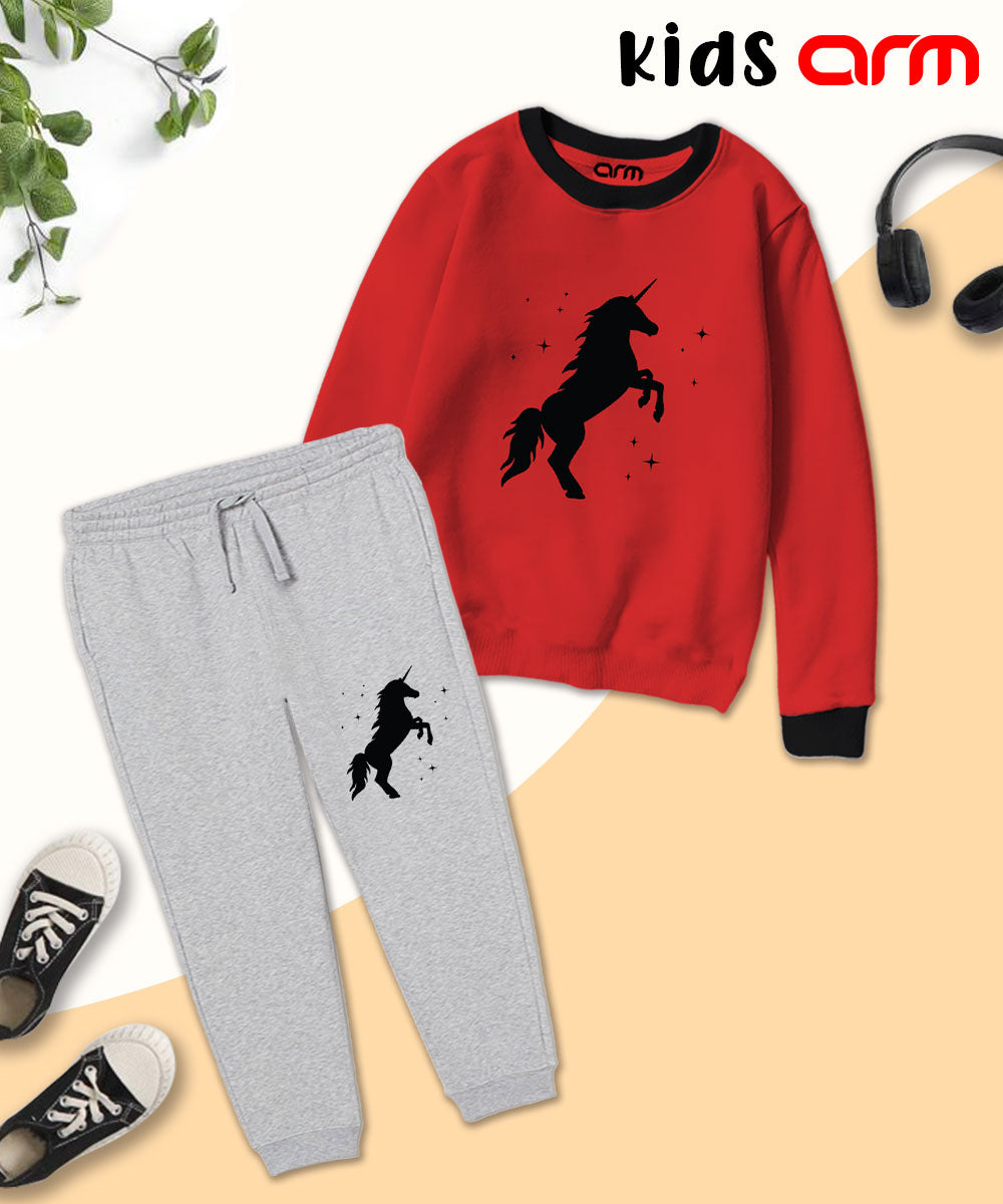 Unicorn Contrast Tracksuit for Kids