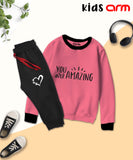 You Are Amazing Contrast Tracksuit for Kids