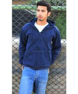 Basic Navy Blue Zipper Hoodie