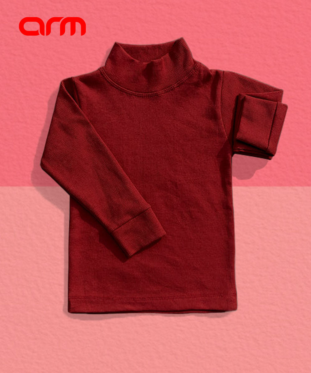 Maroon Basic High Neck for Kids