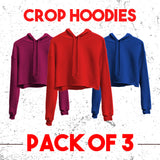 Pack of 3 Crop Hoodies